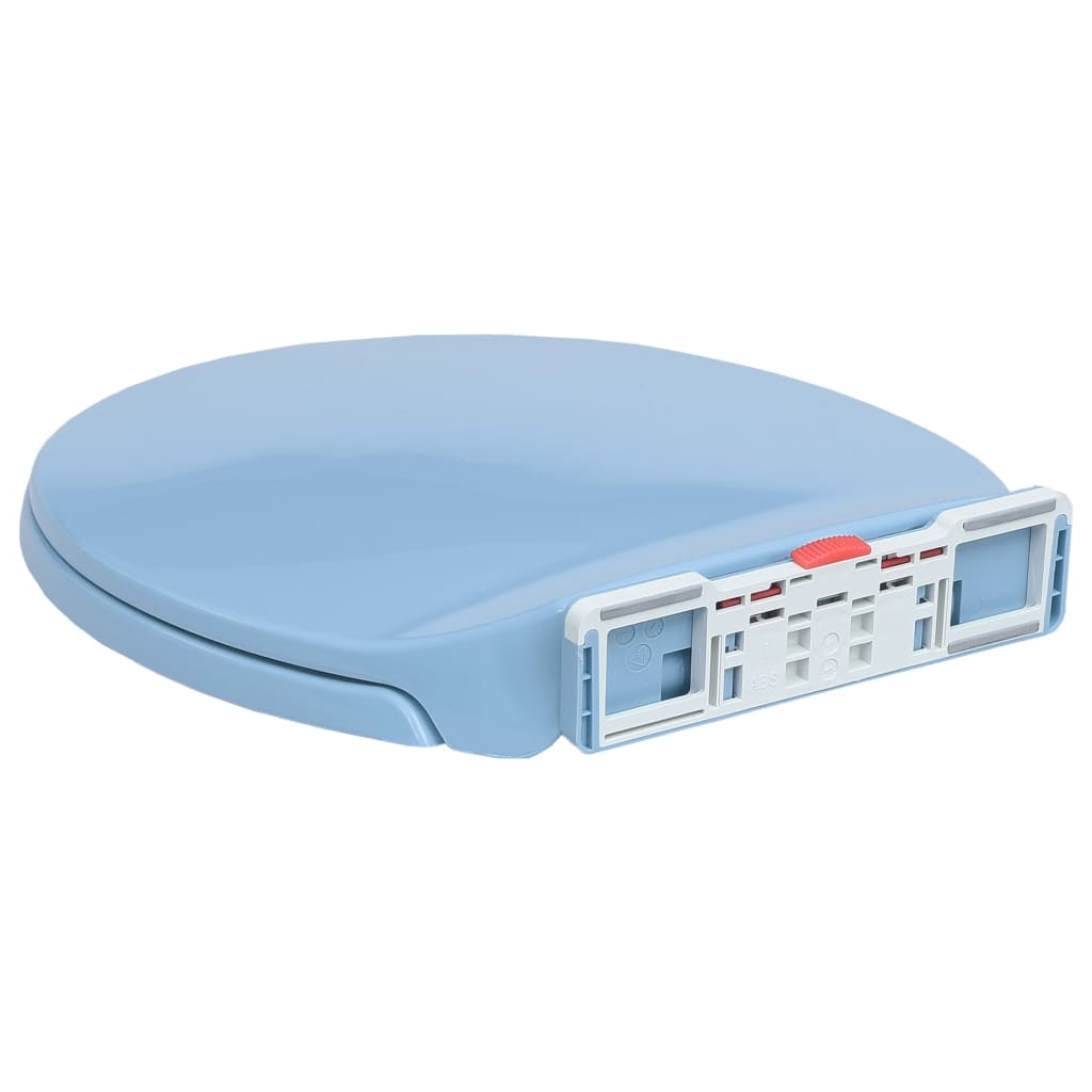 Toilettensitz mit Absenkautomatik Quick-Release Blau Oval - Pazzar.ch