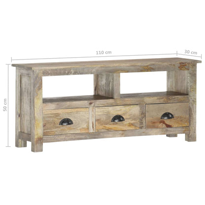 TV-Schrank 110x30x50 cm Massivholz Mango - Pazzar.ch