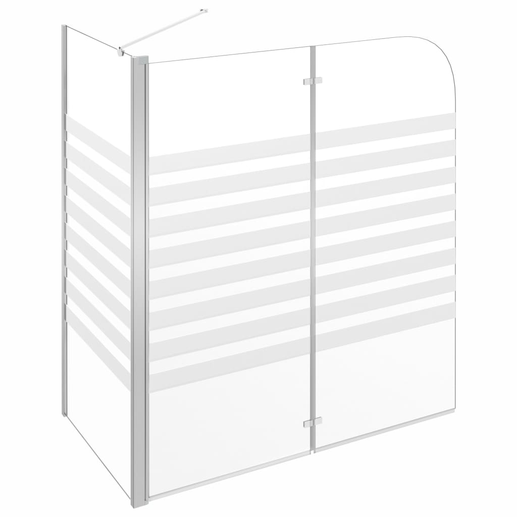 Duschabtrennung 120x68x130 cm Hartglas Gestreift - Pazzar.ch