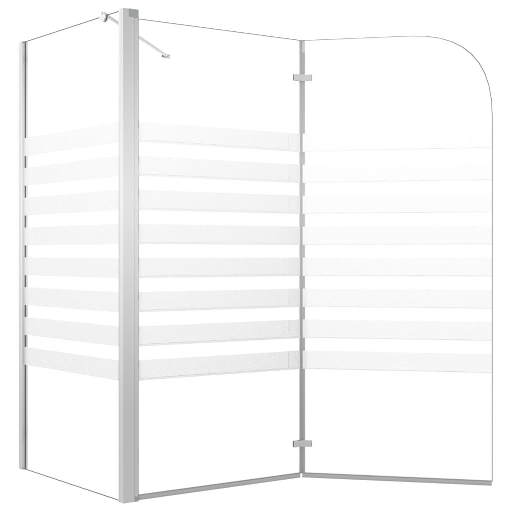 Duschabtrennung 120x68x130 cm Hartglas Gestreift - Pazzar.ch