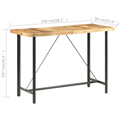 Bartisch 150x70x107 cm Raues Mangoholz - Pazzar.ch