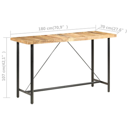 Bartisch 180x70x107 cm Raues Mangoholz - Pazzar.ch