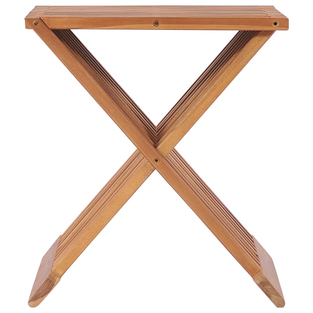 Klappbarer Hocker 40×32×45 cm Massivholz Teak - Pazzar.ch