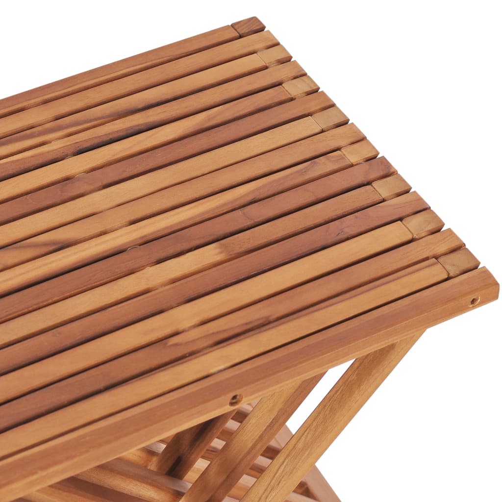 Klappbarer Hocker 40×32×45 cm Massivholz Teak - Pazzar.ch
