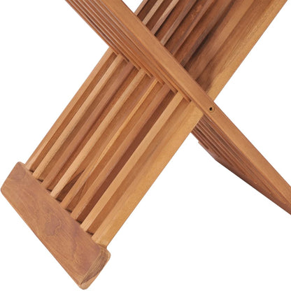 Klappbarer Hocker 40×32×45 cm Massivholz Teak - Pazzar.ch