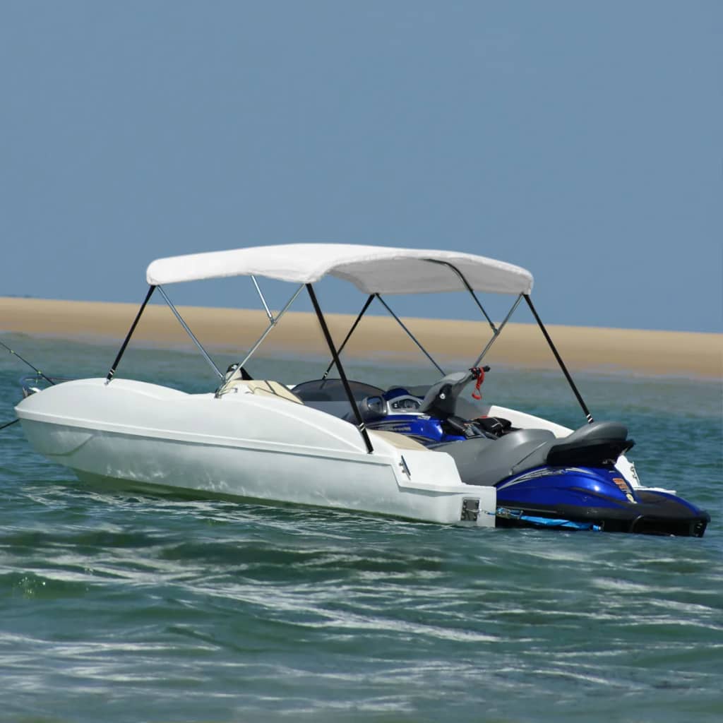 3-Bow Bimini Top Weiß 183x160x137 cm