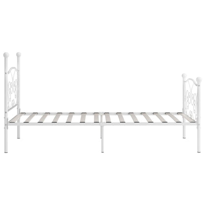 Bettgestell mit Lattenrost Weiß Metall 90 x 200 cm - Pazzar.ch