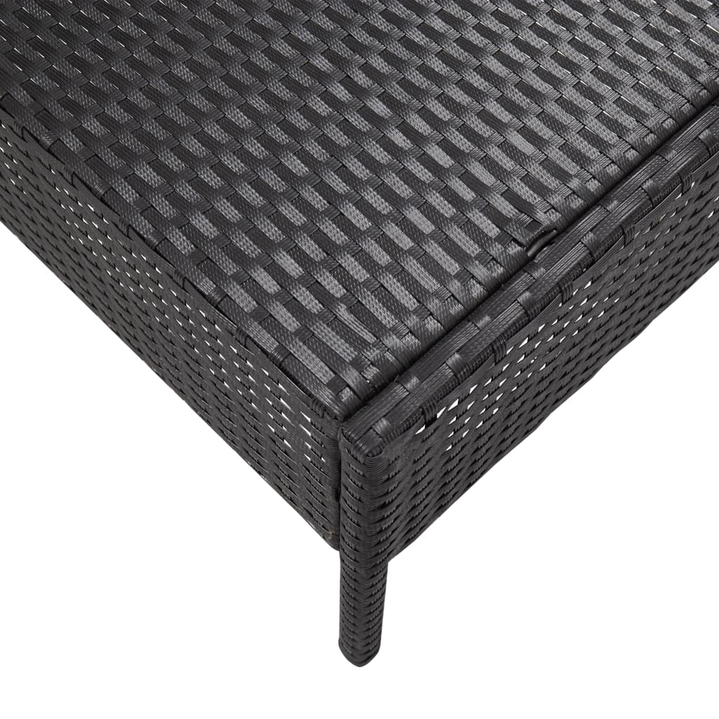 5-tlg. Garten-Sofagarnitur mit Auflagen Poly Rattan Schwarz - Pazzar.ch