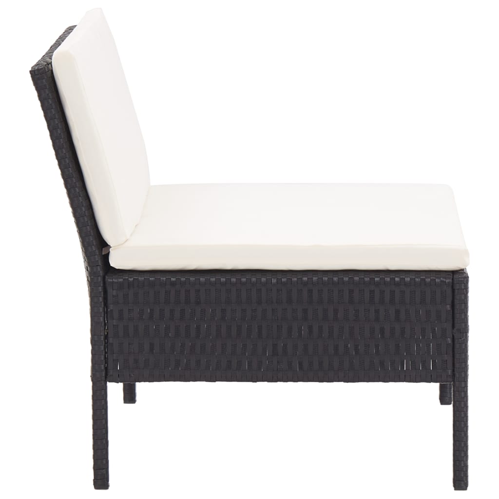 8-tlg. Garten-Lounge-Set mit Auflagen Poly Rattan Schwarz - Pazzar.ch