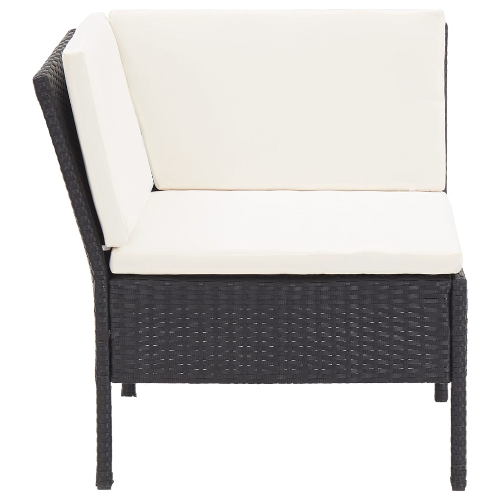 8-tlg. Garten-Lounge-Set mit Auflagen Poly Rattan Schwarz - Pazzar.ch