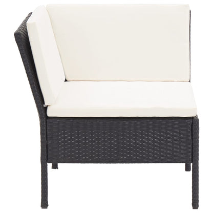 8-tlg. Garten-Lounge-Set mit Auflagen Poly Rattan Schwarz - Pazzar.ch