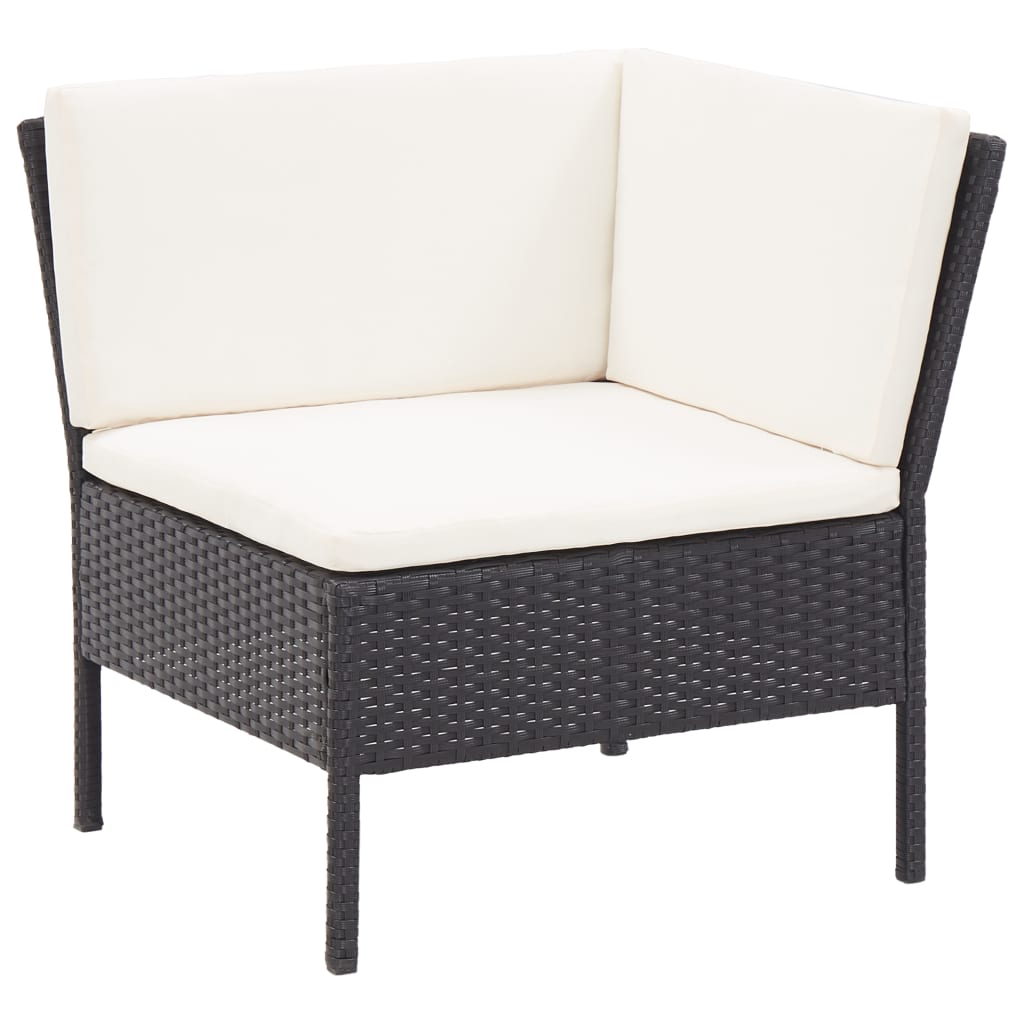 8-tlg. Garten-Lounge-Set mit Auflagen Poly Rattan Schwarz - Pazzar.ch