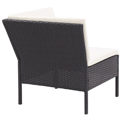8-tlg. Garten-Lounge-Set mit Auflagen Poly Rattan Schwarz - Pazzar.ch