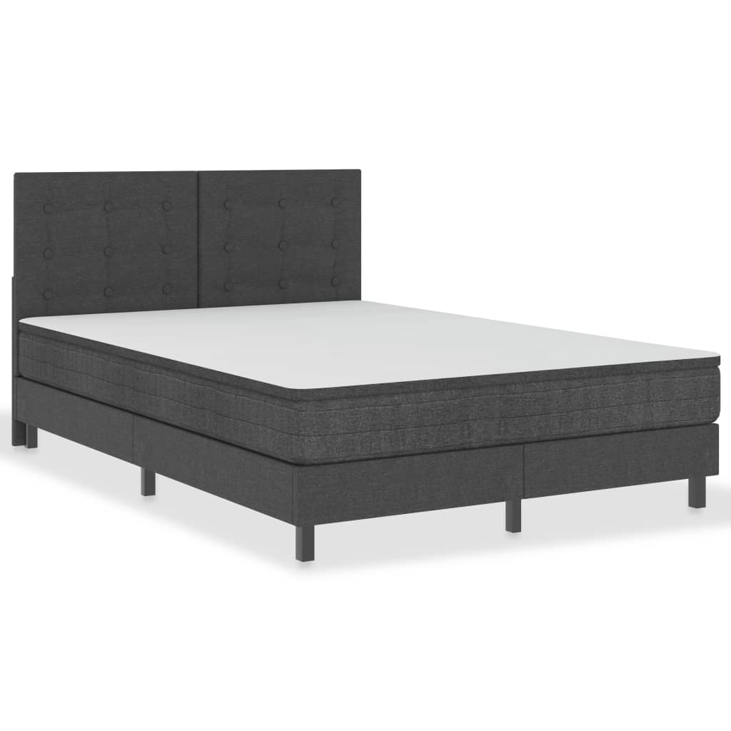 Kopfteil Getuftet Dunkelgrau Stoff 140 x 200 cm - Pazzar.ch