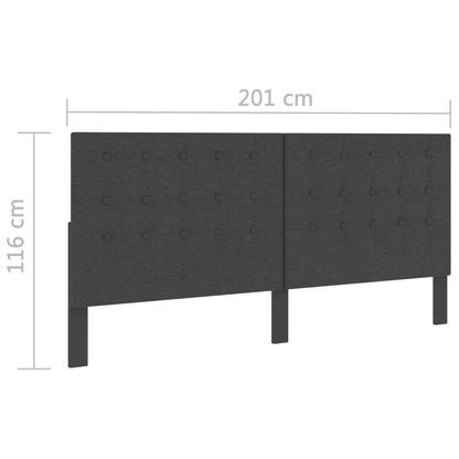 Kopfteil Getuftet Dunkelgrau Stoff 200 x 200 cm - Pazzar.ch