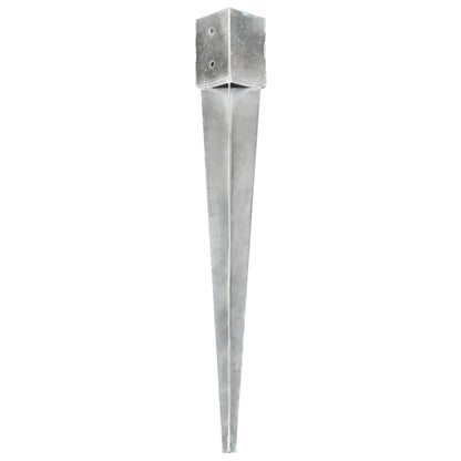 Erdspieße 6 Stk. Silbern 10×10×91 cm Verzinkter Stahl - Pazzar.ch
