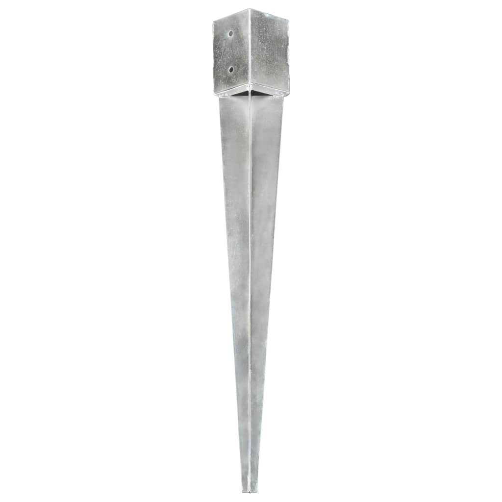 Erdspieße 12 Stk. Silbern 10×10×91 cm Verzinkter Stahl - Pazzar.ch