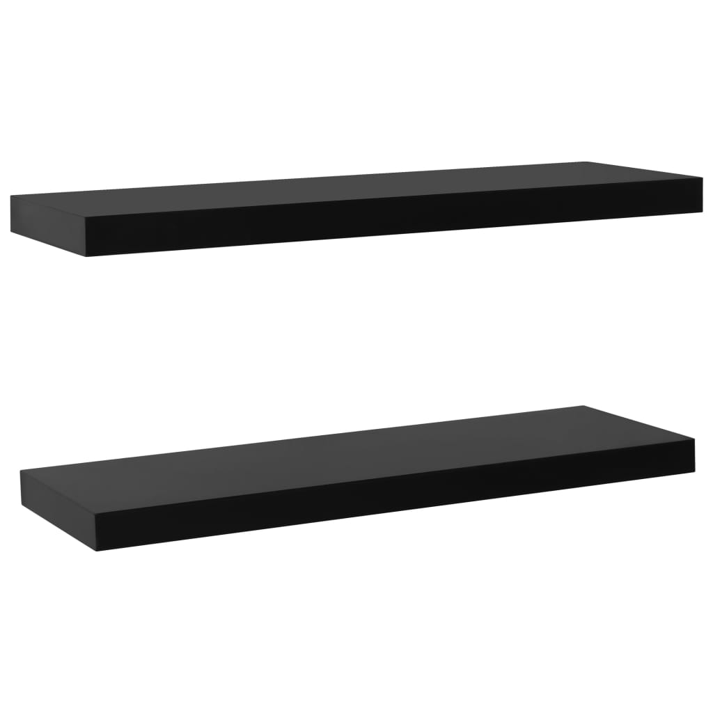 Schweberegale 2 Stk. Schwarz 100x20x3,8 cm - Pazzar.ch