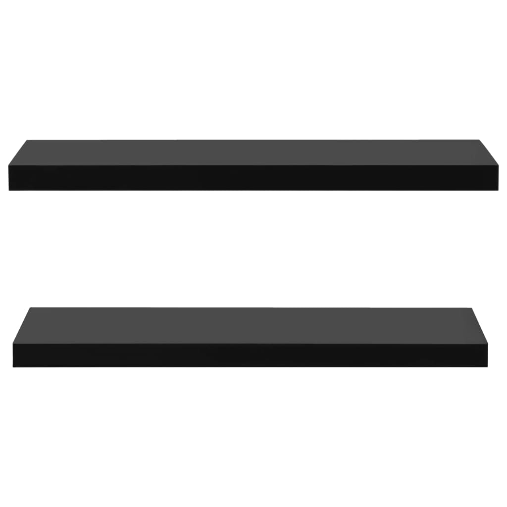 Schweberegale 2 Stk. Schwarz 100x20x3,8 cm - Pazzar.ch