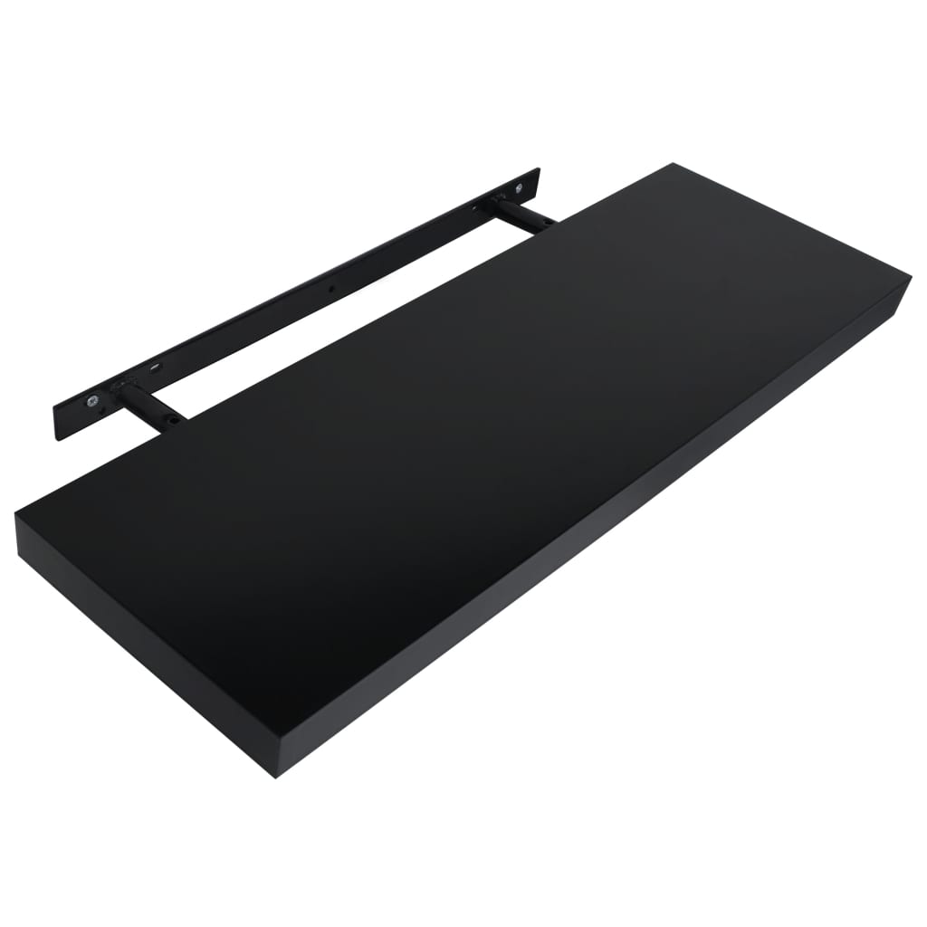 Schweberegale 2 Stk. Schwarz 100x20x3,8 cm - Pazzar.ch