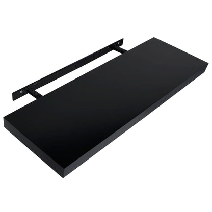 Schweberegale 2 Stk. Schwarz 100x20x3,8 cm - Pazzar.ch