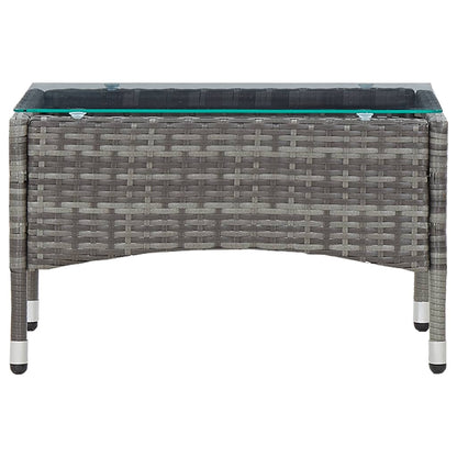 4-tlg. Garten-Lounge-Set mit Auflagen Poly Rattan Grau - Pazzar.ch