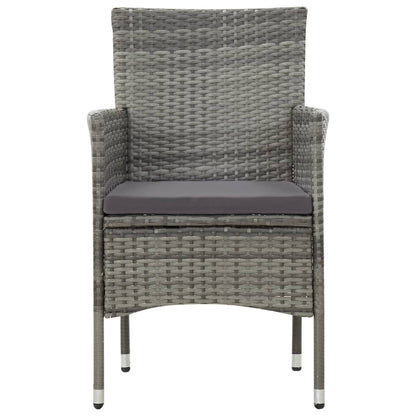 4-tlg. Garten-Lounge-Set mit Auflagen Poly Rattan Grau - Pazzar.ch