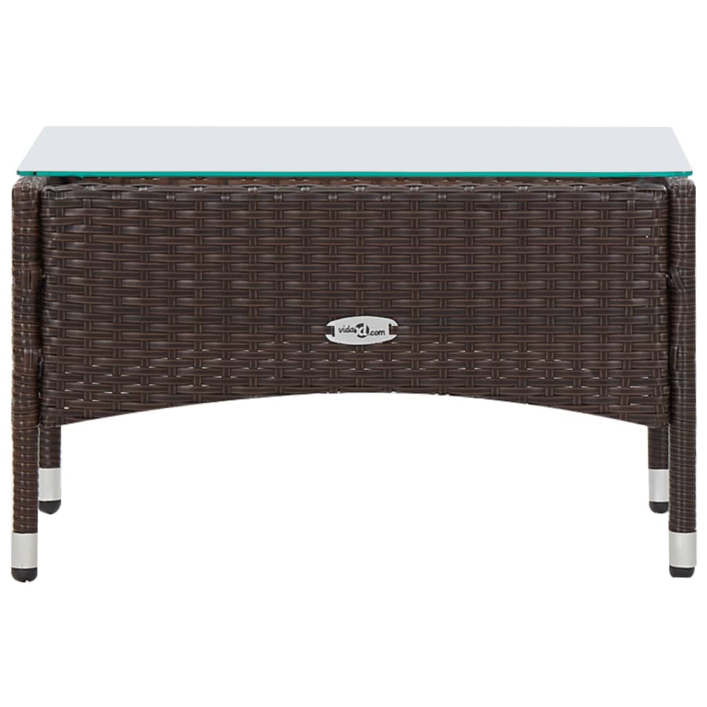 4-tlg. Garten-Lounge-Set mit Auflagen Poly Rattan Braun - Pazzar.ch