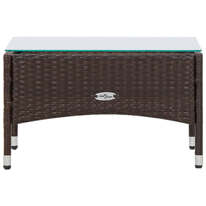 4-tlg. Garten-Lounge-Set mit Auflagen Poly Rattan Braun - Pazzar.ch