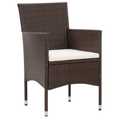 4-tlg. Garten-Lounge-Set mit Auflagen Poly Rattan Braun - Pazzar.ch