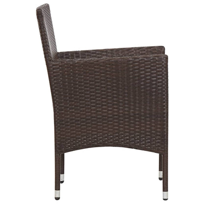 4-tlg. Garten-Lounge-Set mit Auflagen Poly Rattan Braun - Pazzar.ch