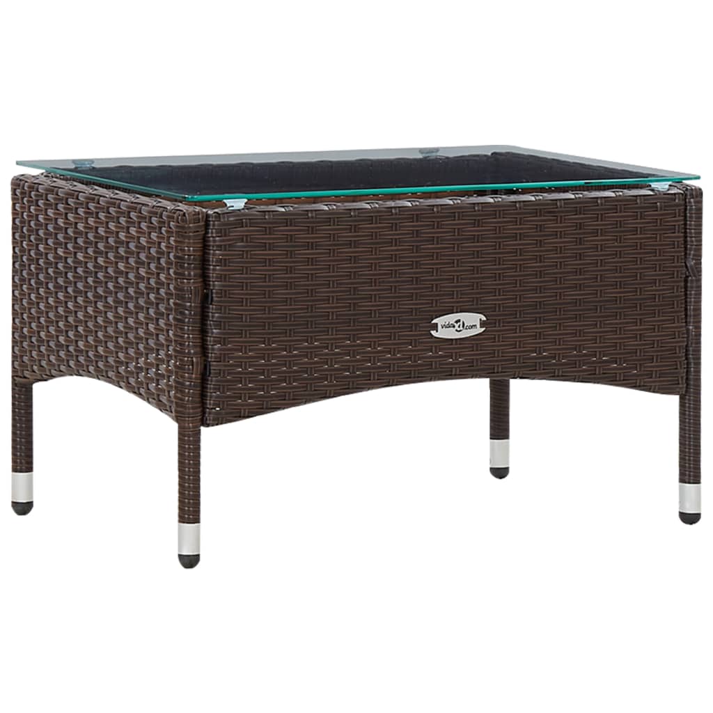 5-tlg. Garten-Lounge-Set mit Auflagen Poly Rattan Braun - Pazzar.ch