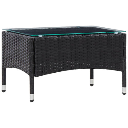 5-tlg. Garten-Lounge-Set mit Auflagen Poly Rattan Schwarz - Pazzar.ch
