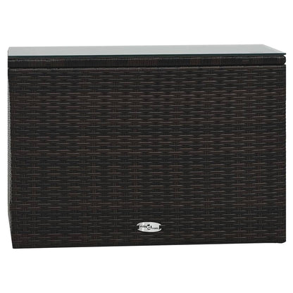 5-tlg. Garten-Lounge-Set mit Auflagen Poly Rattan Braun - Pazzar.ch