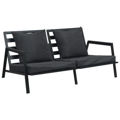 5-tlg. Garten-Lounge-Set mit Auflagen Aluminium Dunkelgrau - Pazzar.ch