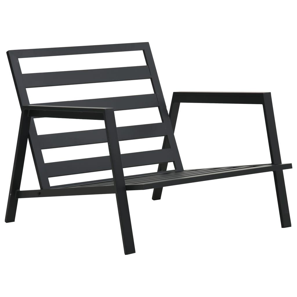 5-tlg. Garten-Lounge-Set mit Auflagen Aluminium Dunkelgrau - Pazzar.ch