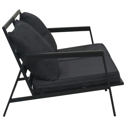 4-tlg. Garten-Lounge-Set mit Auflagen Aluminium Dunkelgrau - Pazzar.ch