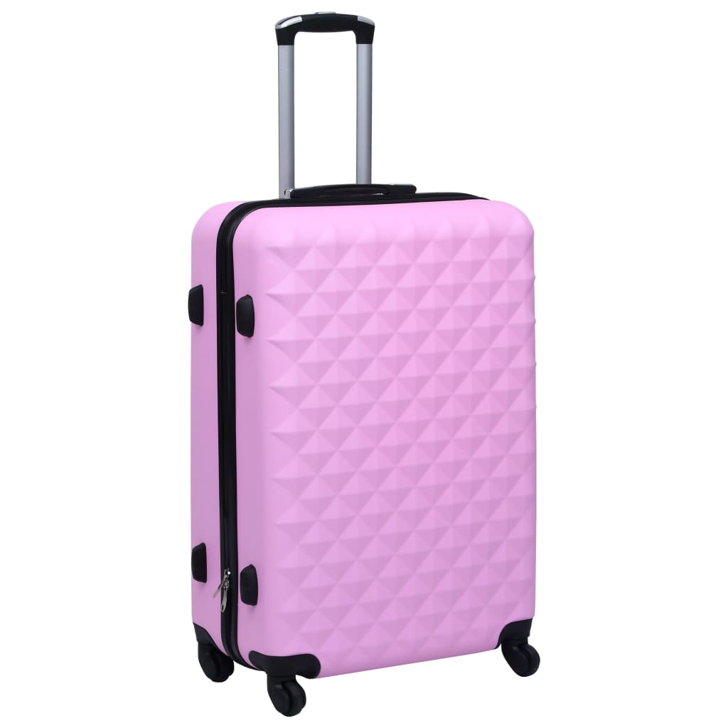 Hartschalen-Trolley-Set 3 Stk. Rosa ABS - Pazzar.ch