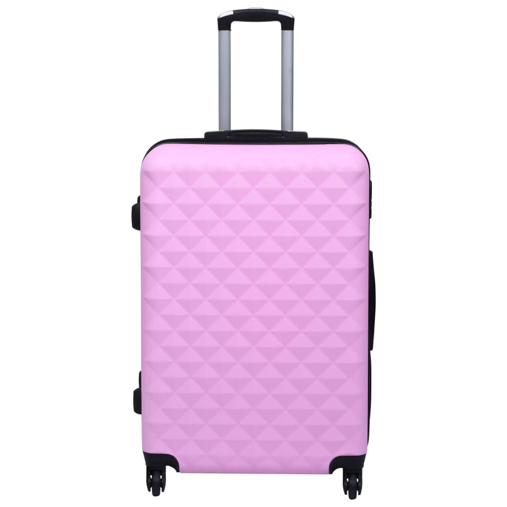 Hartschalen-Trolley-Set 3 Stk. Rosa ABS - Pazzar.ch