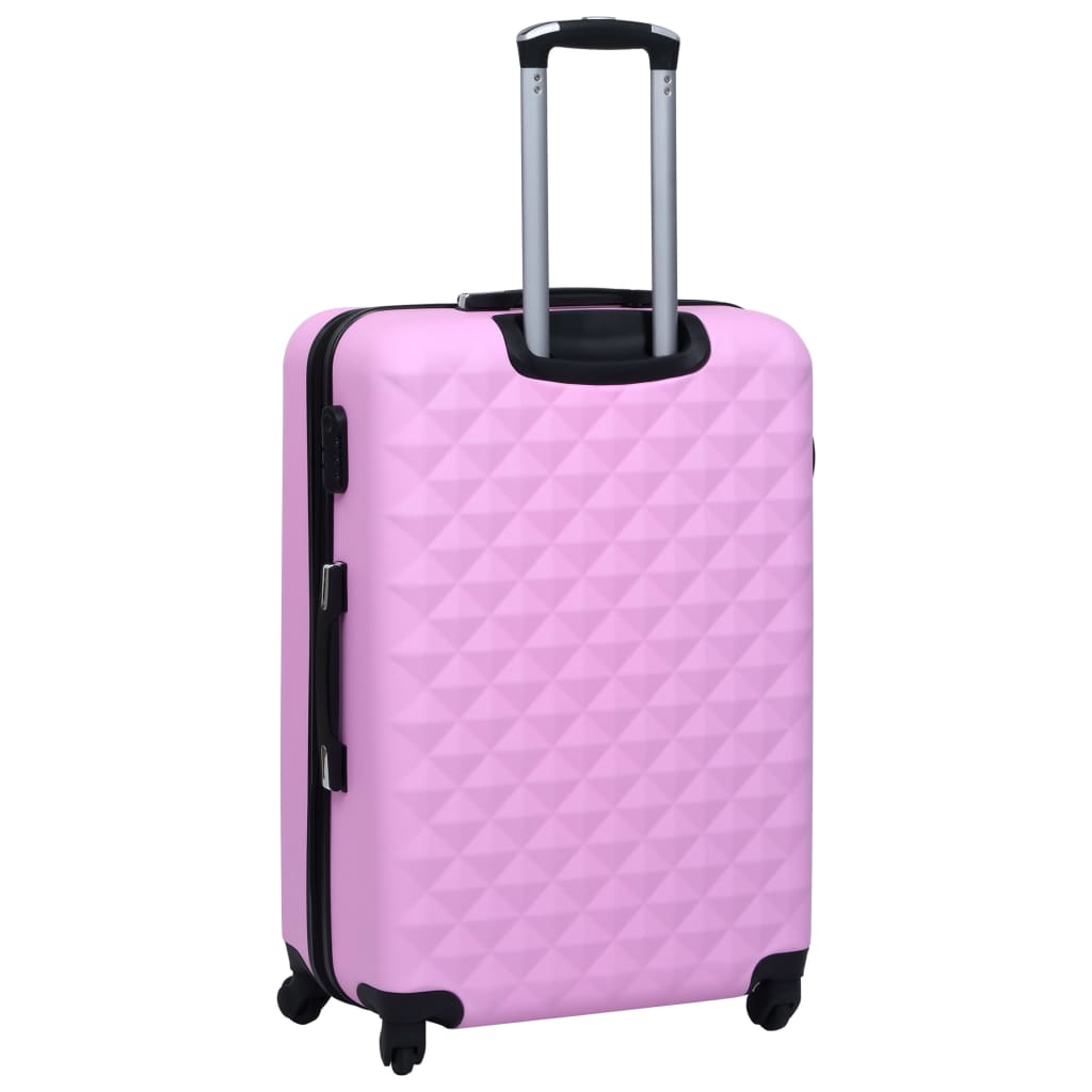 Hartschalen-Trolley-Set 3 Stk. Rosa ABS - Pazzar.ch