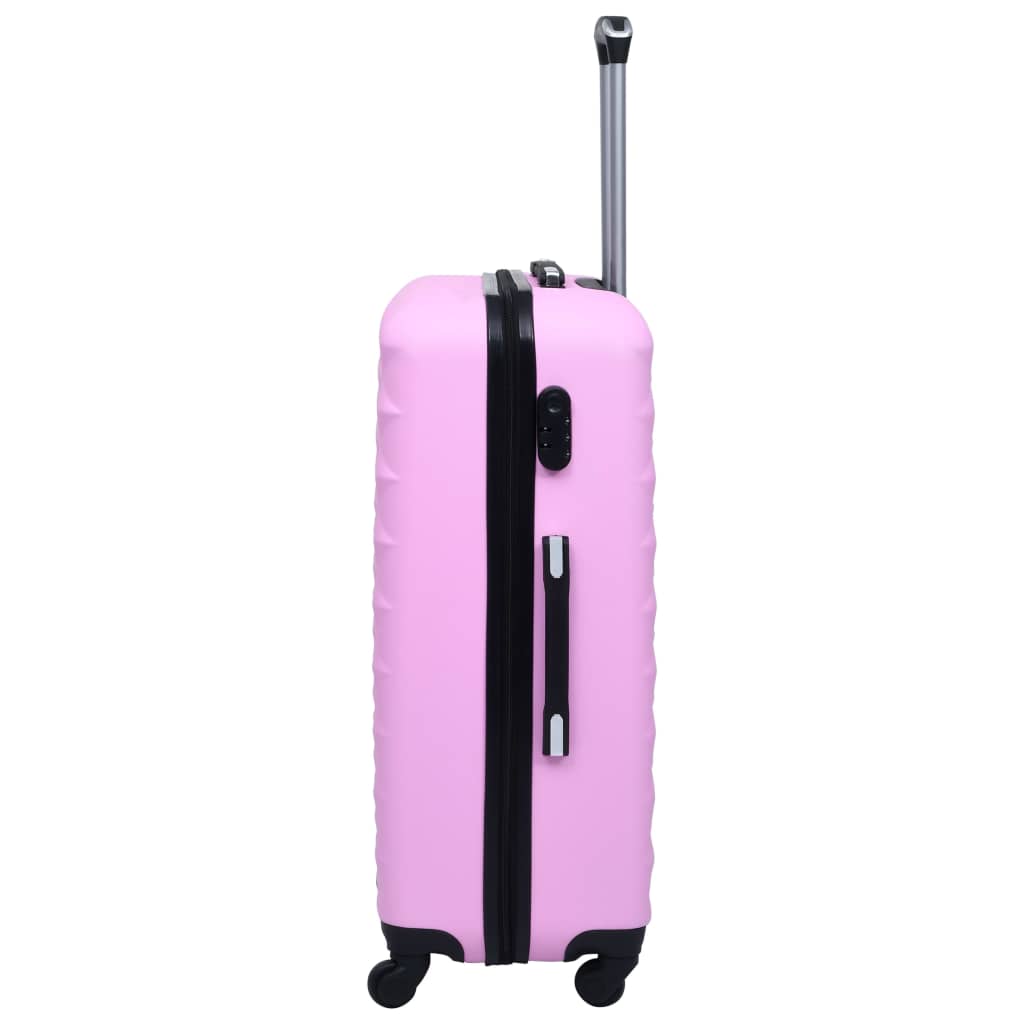 Hartschalen-Trolley-Set 3 Stk. Rosa ABS - Pazzar.ch