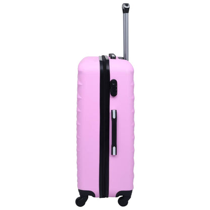 Hartschalen-Trolley-Set 3 Stk. Rosa ABS - Pazzar.ch