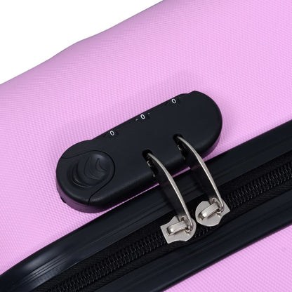 Hartschalen-Trolley-Set 3 Stk. Rosa ABS - Pazzar.ch