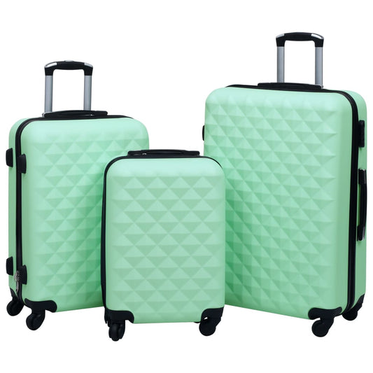 Hartschalen-Trolley-Set 3 Stk. Minzgrün ABS - Pazzar.ch