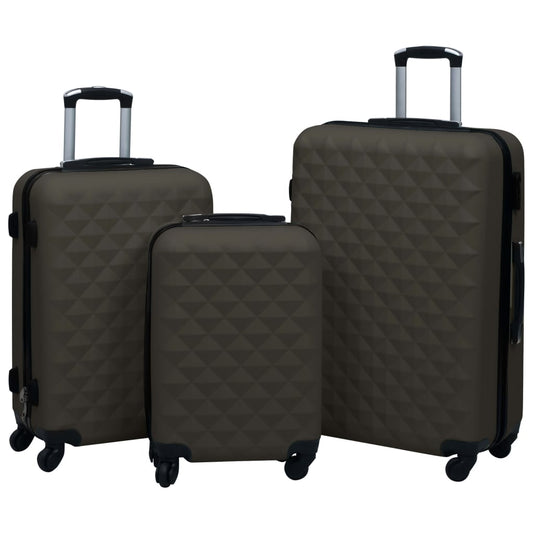 Hartschalen-Trolley-Set 3 Stk. Anthrazit ABS - Pazzar.ch