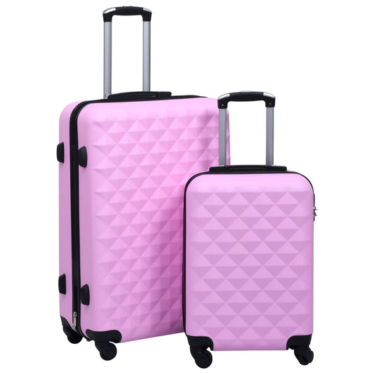 Hartschalen-Trolley-Set 2 Stk. Rosa ABS - Pazzar.ch