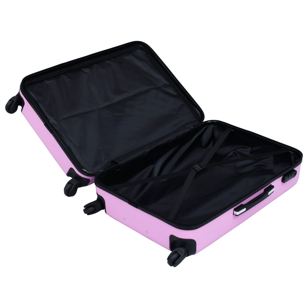 Hartschalen-Trolley-Set 2 Stk. Rosa ABS - Pazzar.ch