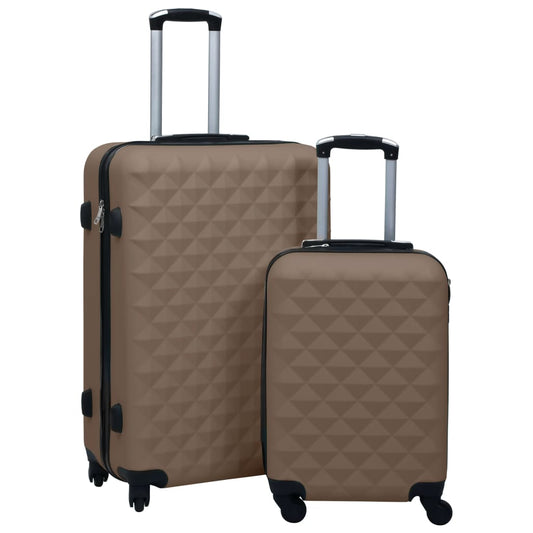 Hartschalen-Trolley-Set 2 Stk. Braun ABS - Pazzar.ch