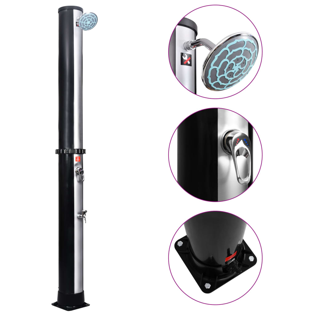 Solardusche mit Duschkopf und Wasserhahn 40 L - Pazzar.ch