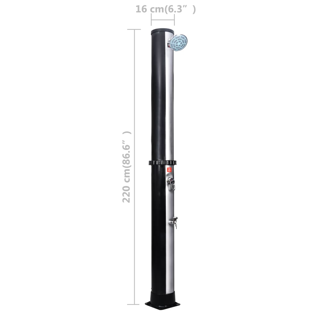 Solardusche mit Duschkopf und Wasserhahn 40 L - Pazzar.ch